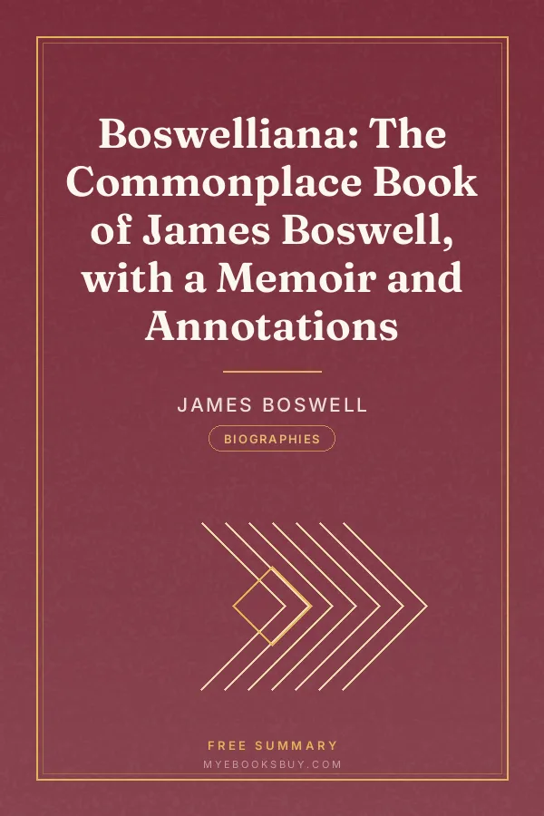 Cover of Boswelliana: The Commonplace Book of James Boswell, with a Memoir and Annotations