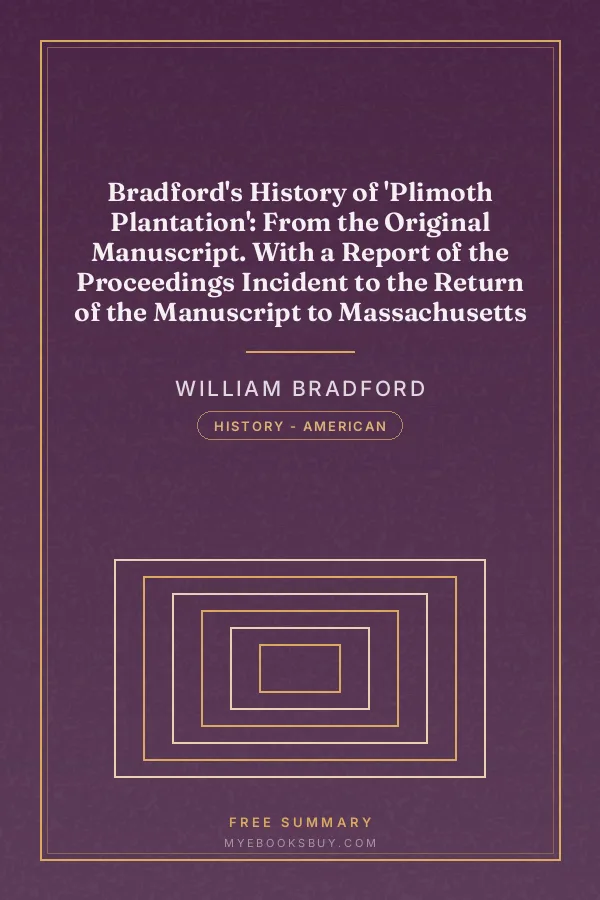 Cover of Bradford's History of 'Plimoth Plantation': From the Original Manuscript. With a Report of the Proceedings Incident to the Return of the Manuscript to Massachusetts