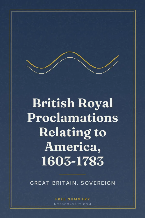 Cover of British Royal Proclamations Relating to America, 1603-1783