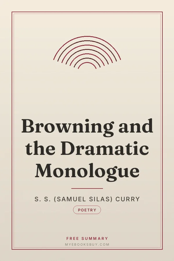 Cover of Browning and the Dramatic Monologue