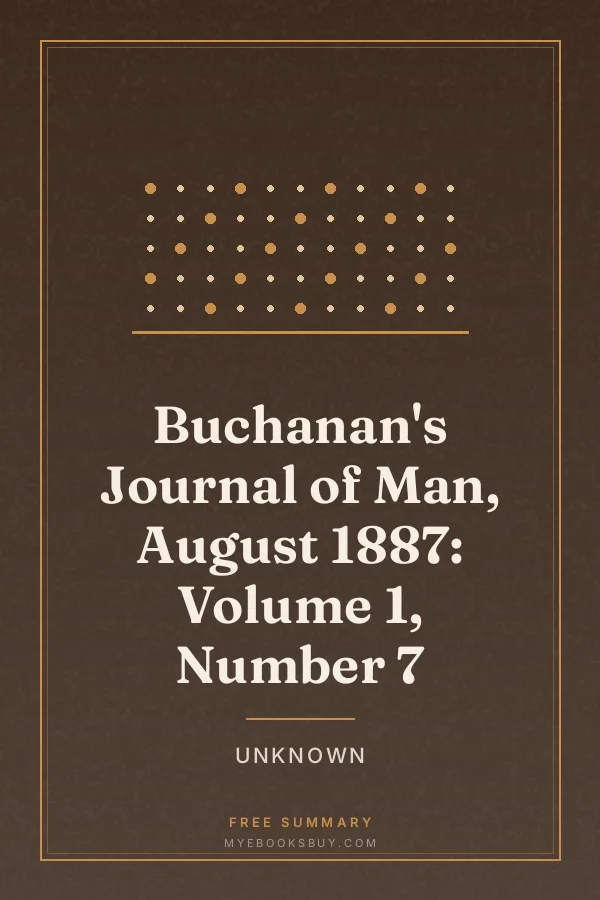 Cover of Buchanan's Journal of Man, August 1887: Volume 1, Number 7