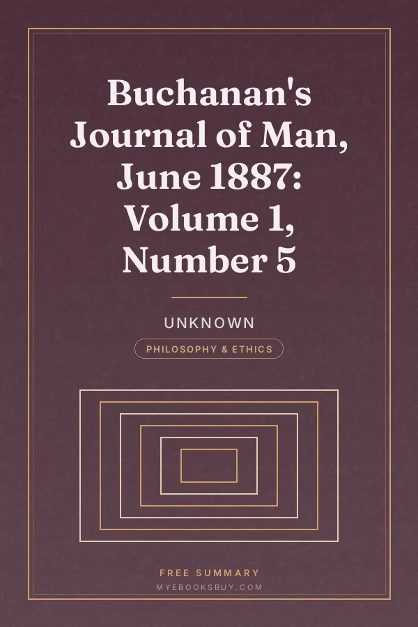 Cover of Buchanan's Journal of Man, June 1887: Volume 1, Number 5