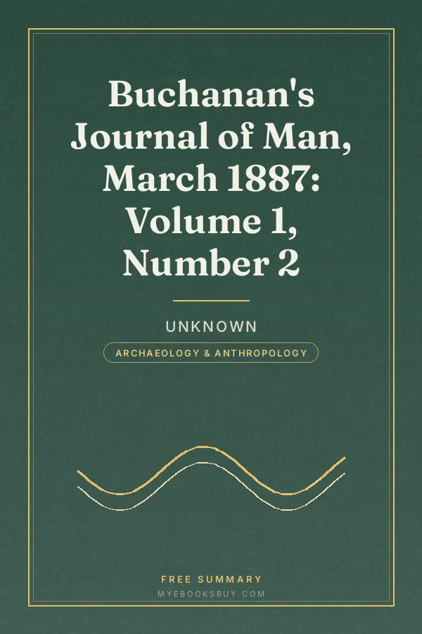 Cover of Buchanan's Journal of Man, March 1887: Volume 1, Number 2