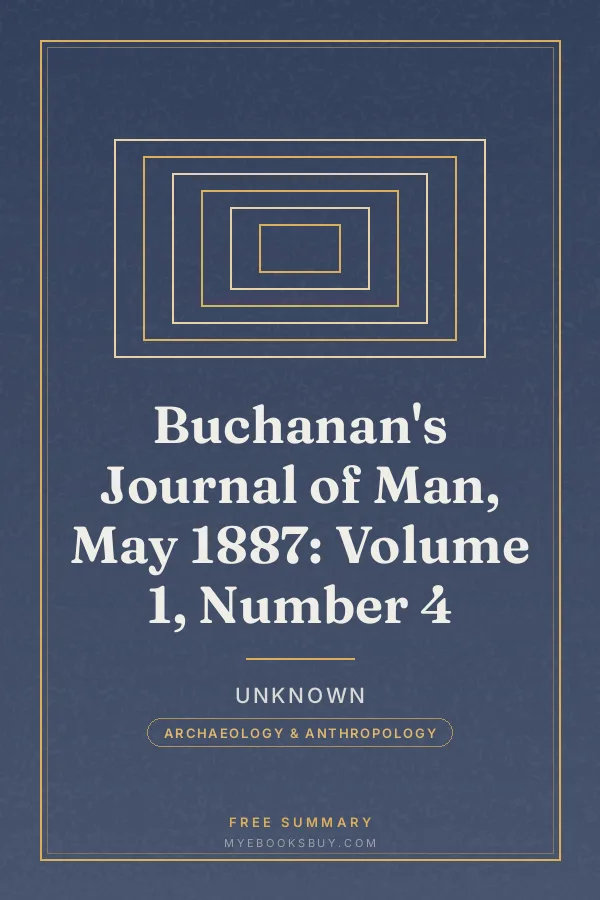 Cover of Buchanan's Journal of Man, May 1887: Volume 1, Number 4