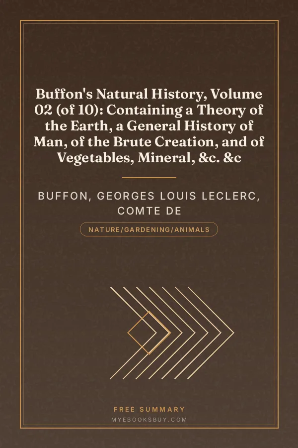 Cover of Buffon's Natural History, Volume 02 (of 10): Containing a Theory of the Earth, a General History of Man, of the Brute Creation, and of Vegetables, Mineral, &c. &c