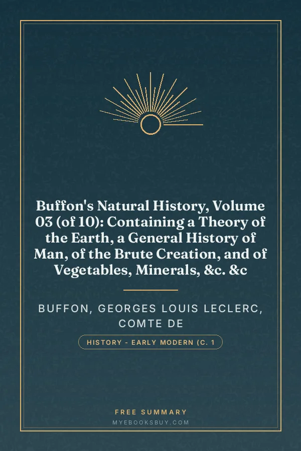 Cover of Buffon's Natural History, Volume 03 (of 10): Containing a Theory of the Earth, a General History of Man, of the Brute Creation, and of Vegetables, Minerals, &c. &c