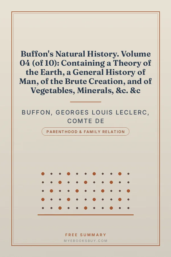 Cover of Buffon's Natural History. Volume 04 (of 10): Containing a Theory of the Earth, a General History of Man, of the Brute Creation, and of Vegetables, Minerals, &c. &c