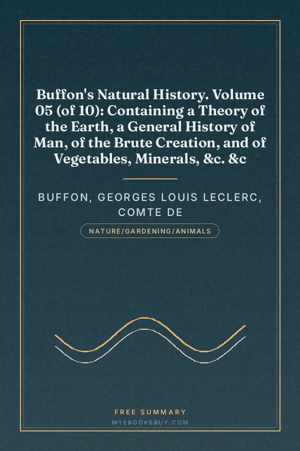 Cover of Buffon's Natural History. Volume 05 (of 10): Containing a Theory of the Earth, a General History of Man, of the Brute Creation, and of Vegetables, Minerals, &c. &c
