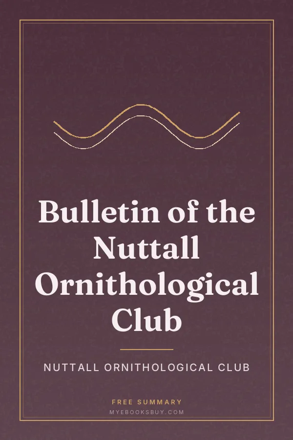 Cover of Bulletin of the Nuttall Ornithological Club
