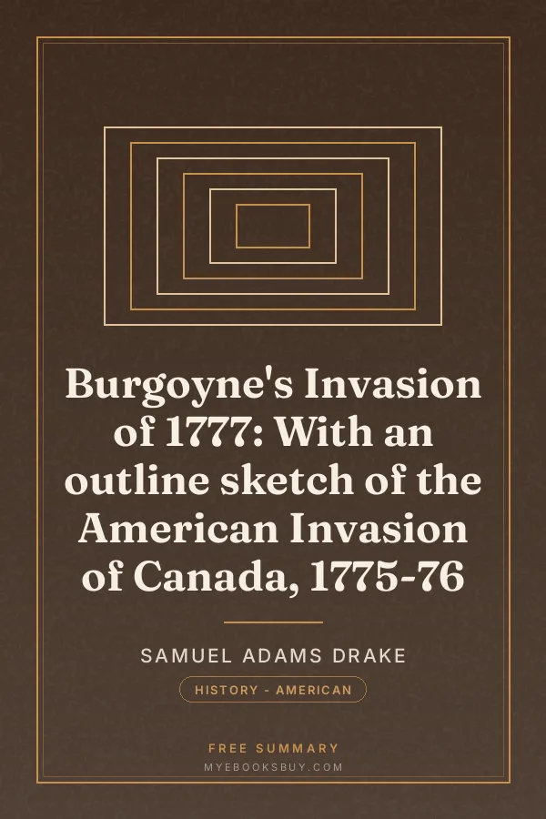 Cover of Burgoyne's Invasion of 1777: With an outline sketch of the American Invasion of Canada, 1775-76