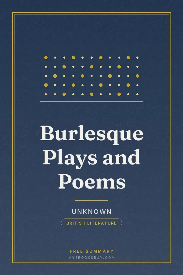 Cover of Burlesque Plays and Poems
