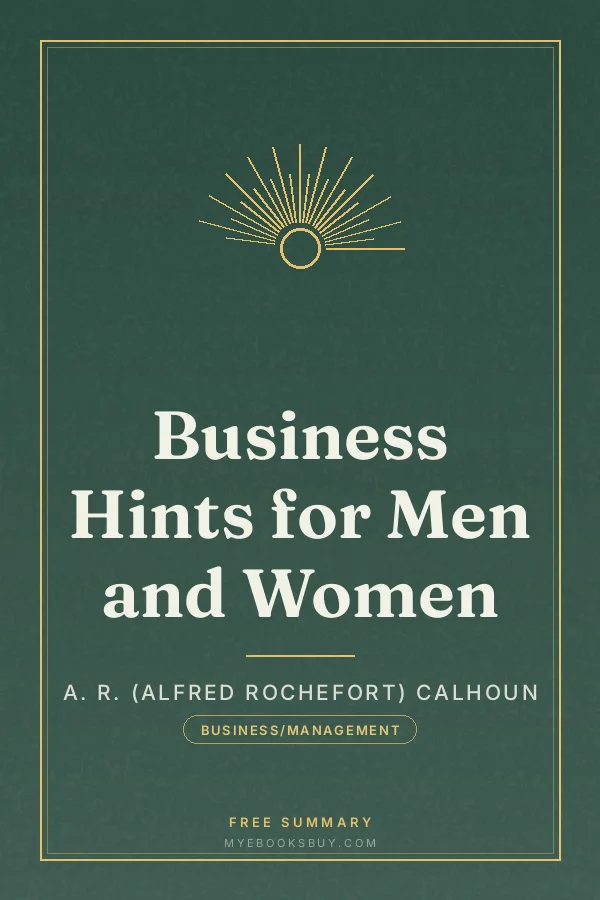 Cover of Business Hints for Men and Women