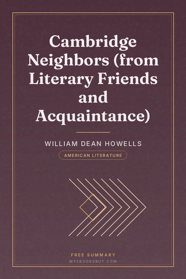 Cover of Cambridge Neighbors (from Literary Friends and Acquaintance)