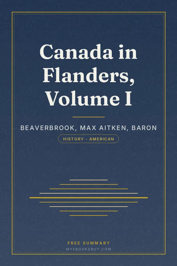 Cover of Canada in Flanders, Volume I