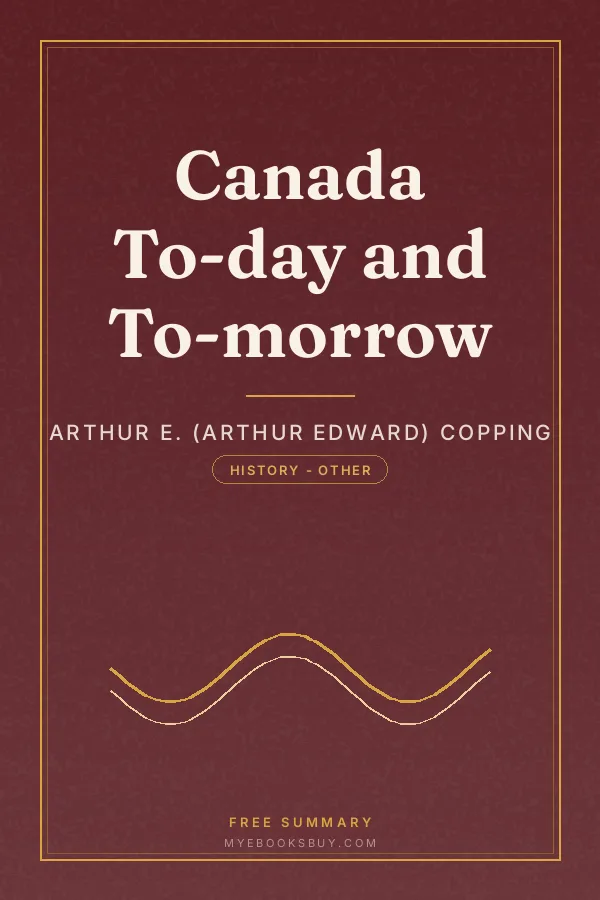 Cover of Canada To-day and To-morrow