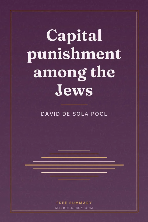 Cover of Capital punishment among the Jews