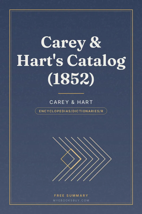 Cover of Carey & Hart's Catalog (1852)