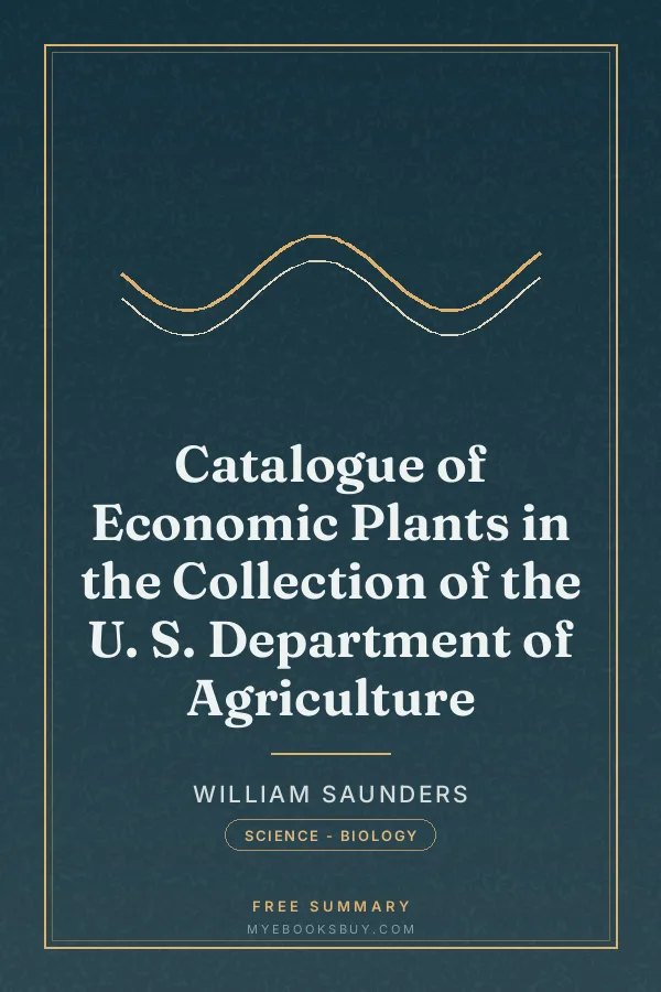 Cover of Catalogue of Economic Plants in the Collection of the U. S. Department of Agriculture