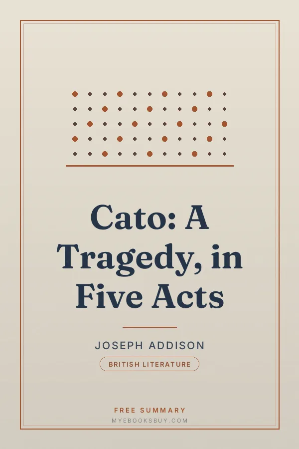 Cover of Cato: A Tragedy, in Five Acts