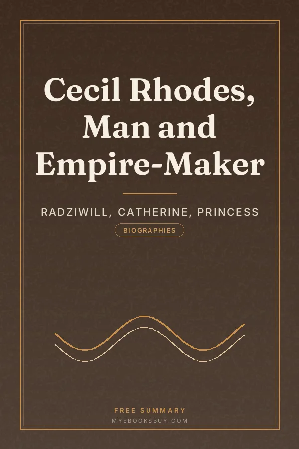Cover of Cecil Rhodes, Man and Empire-Maker