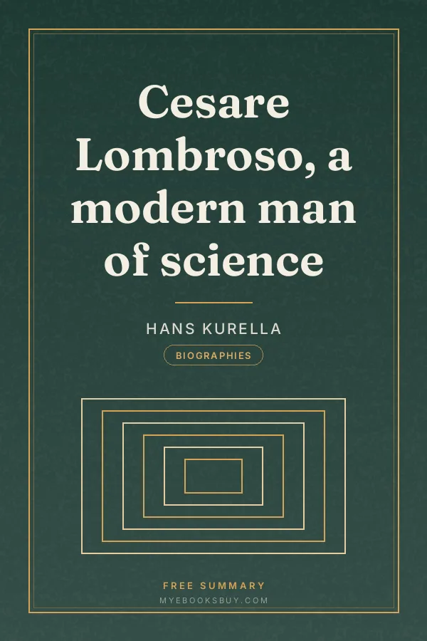 Cover of Cesare Lombroso, a modern man of science