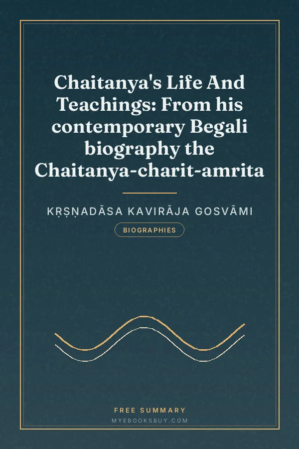 Cover of Chaitanya's Life And Teachings: From his contemporary Begali biography the Chaitanya-charit-amrita