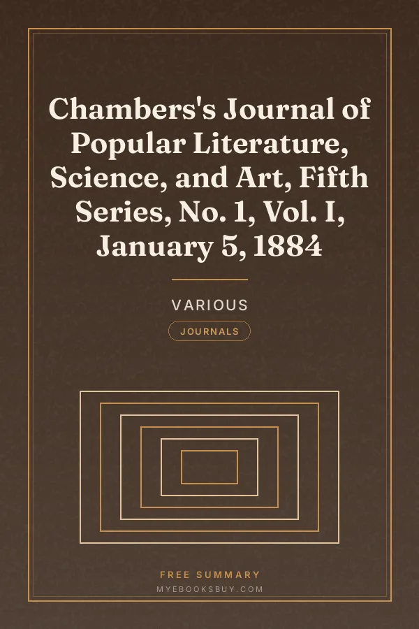 Cover of Chambers's Journal of Popular Literature, Science, and Art, Fifth Series, No. 1, Vol. I, January 5, 1884
