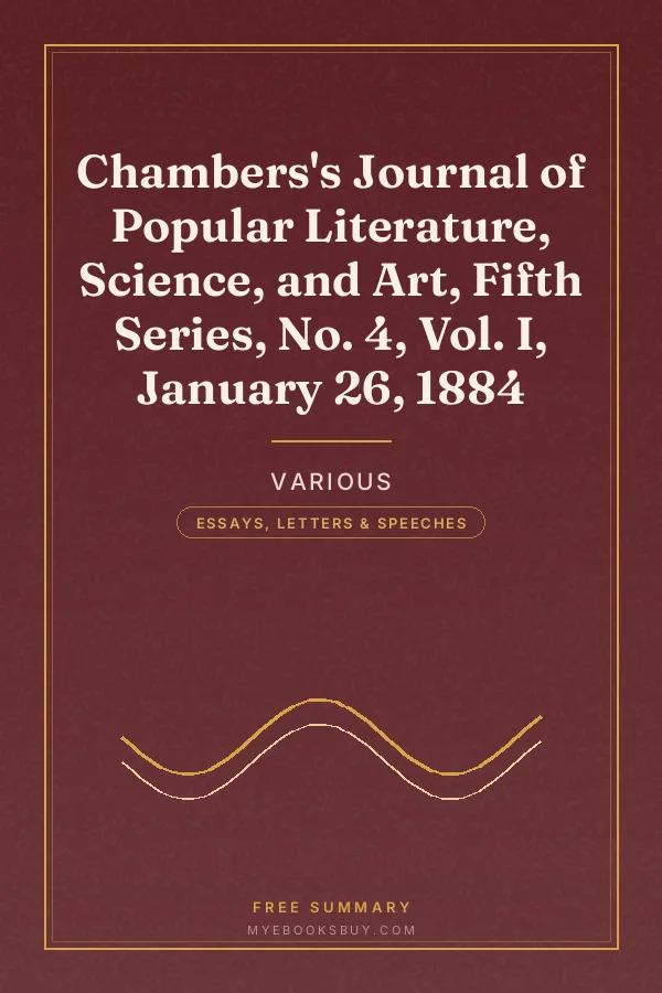 Cover of Chambers's Journal of Popular Literature, Science, and Art, Fifth Series, No. 4, Vol. I, January 26, 1884