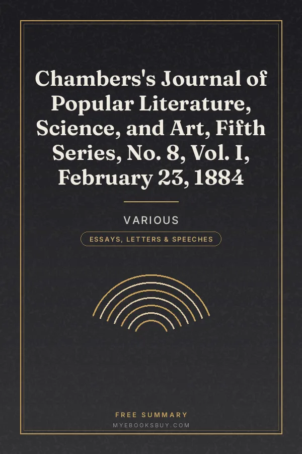 Cover of Chambers's Journal of Popular Literature, Science, and Art, Fifth Series, No. 8, Vol. I, February 23, 1884