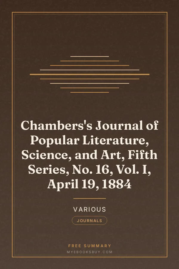 Cover of Chambers's Journal of Popular Literature, Science, and Art, Fifth Series, No. 16, Vol. I, April 19, 1884