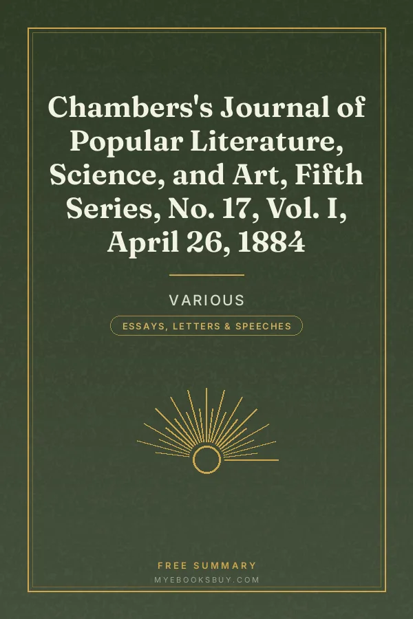 Cover of Chambers's Journal of Popular Literature, Science, and Art, Fifth Series, No. 17, Vol. I, April 26, 1884