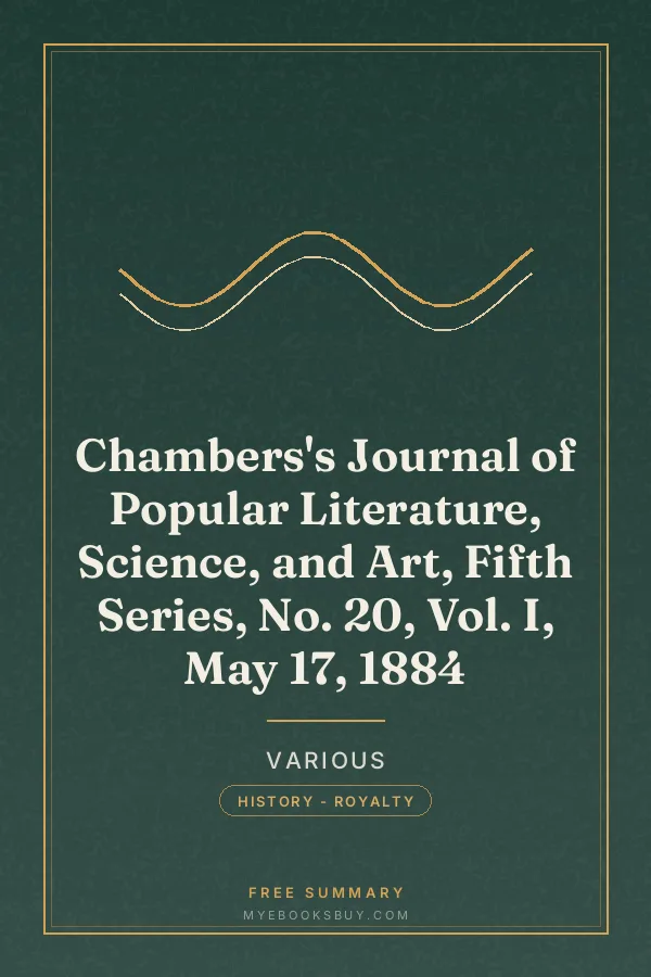 Cover of Chambers's Journal of Popular Literature, Science, and Art, Fifth Series, No. 20, Vol. I, May 17, 1884