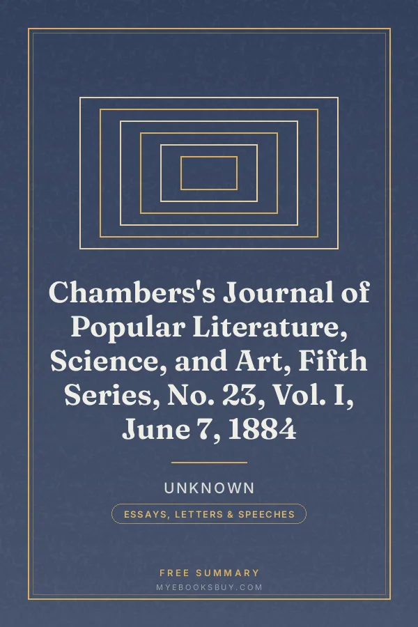 Cover of Chambers's Journal of Popular Literature, Science, and Art, Fifth Series, No. 23, Vol. I, June 7, 1884