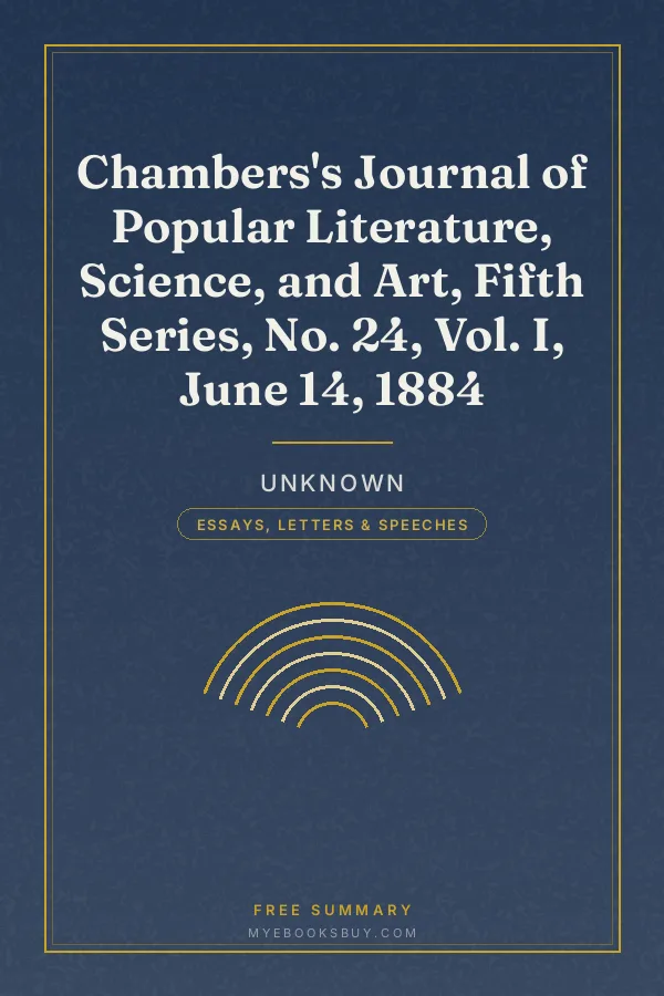 Cover of Chambers's Journal of Popular Literature, Science, and Art, Fifth Series, No. 24, Vol. I, June 14, 1884