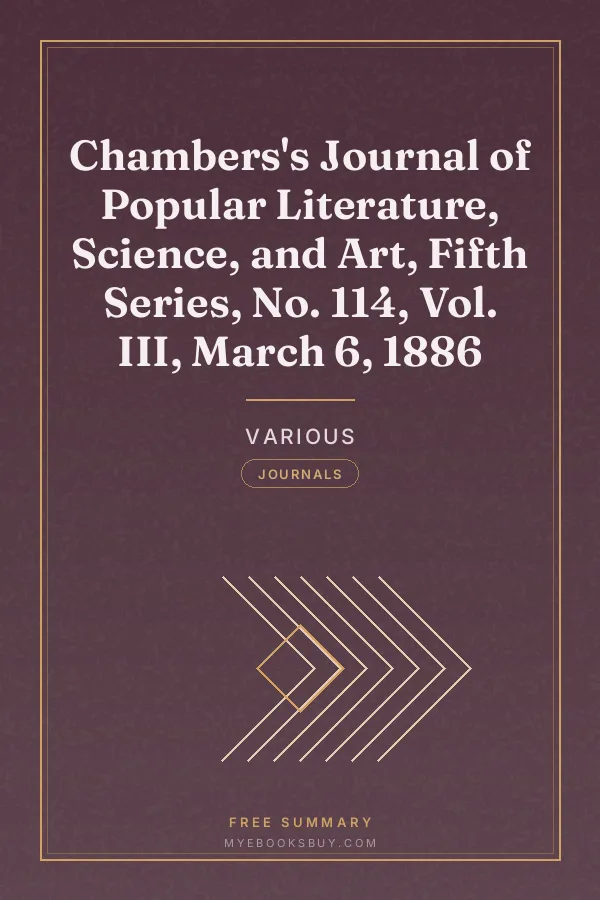 Cover of Chambers's Journal of Popular Literature, Science, and Art, Fifth Series, No. 114, Vol. III, March 6, 1886