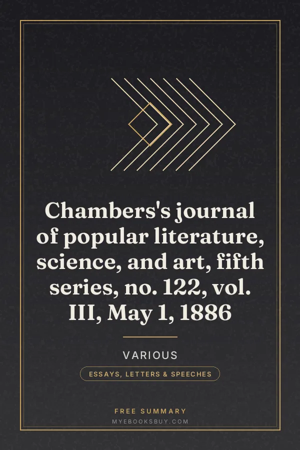 Cover of Chambers's journal of popular literature, science, and art, fifth series, no. 122, vol. III, May 1, 1886