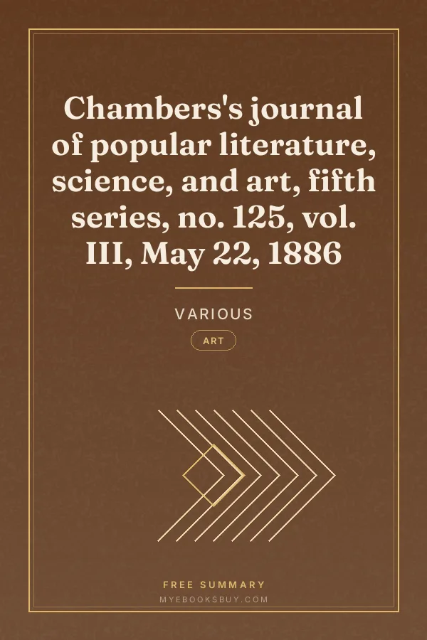 Cover of Chambers's journal of popular literature, science, and art, fifth series, no. 125, vol. III, May 22, 1886
