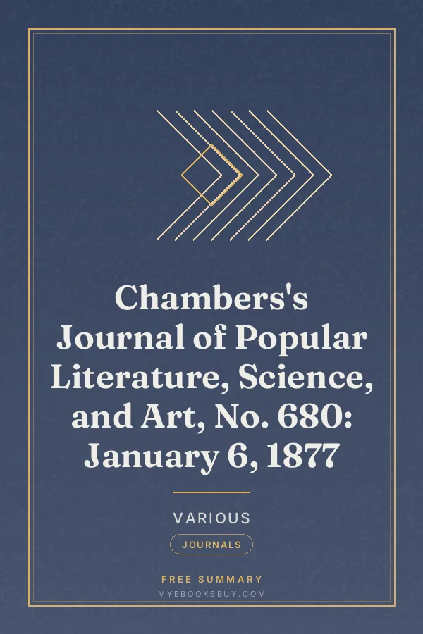 Cover of Chambers's Journal of Popular Literature, Science, and Art, No. 680: January 6, 1877