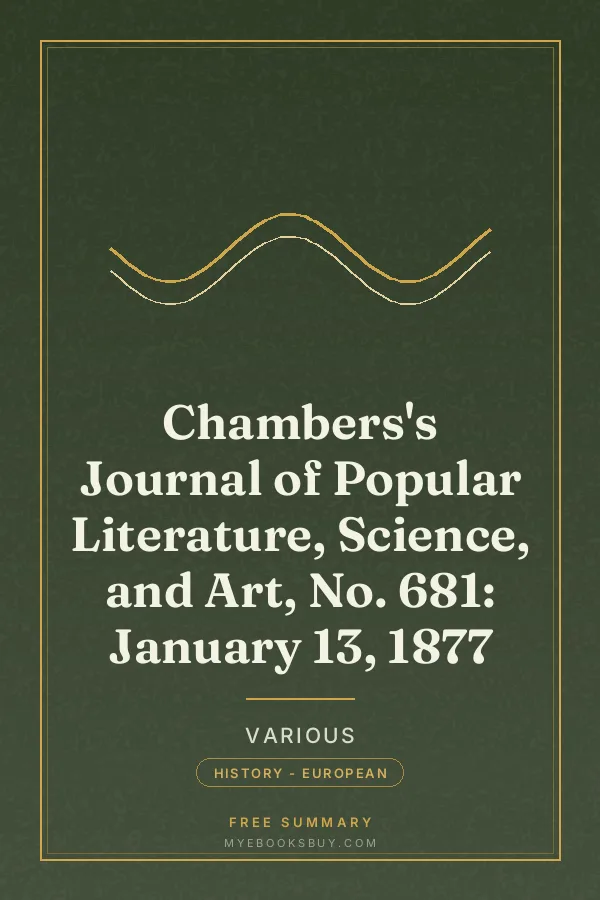 Cover of Chambers's Journal of Popular Literature, Science, and Art, No. 681: January 13, 1877
