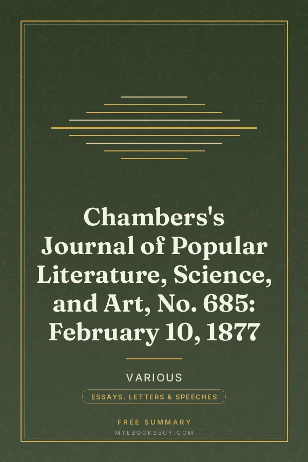 Cover of Chambers's Journal of Popular Literature, Science, and Art, No. 685: February 10, 1877