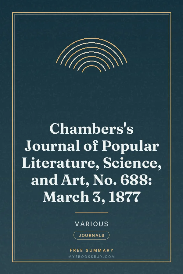 Cover of Chambers's Journal of Popular Literature, Science, and Art, No. 688: March 3, 1877