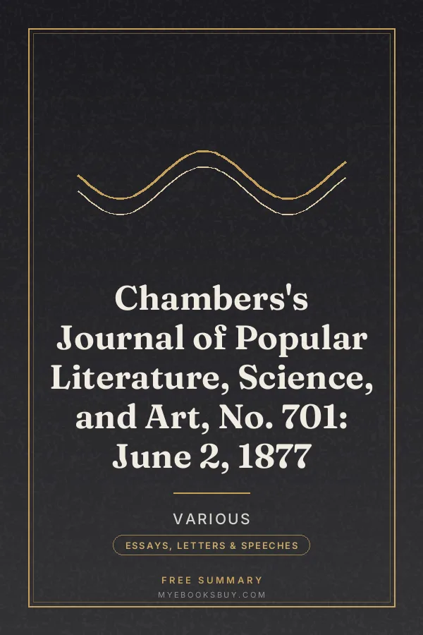 Cover of Chambers's Journal of Popular Literature, Science, and Art, No. 701: June 2, 1877