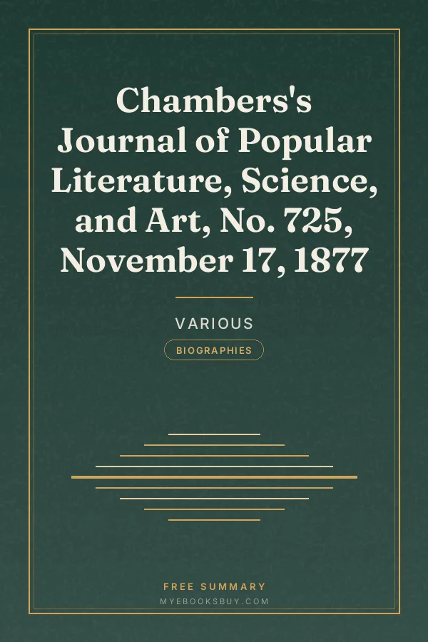 Cover of Chambers's Journal of Popular Literature, Science, and Art, No. 725, November 17, 1877