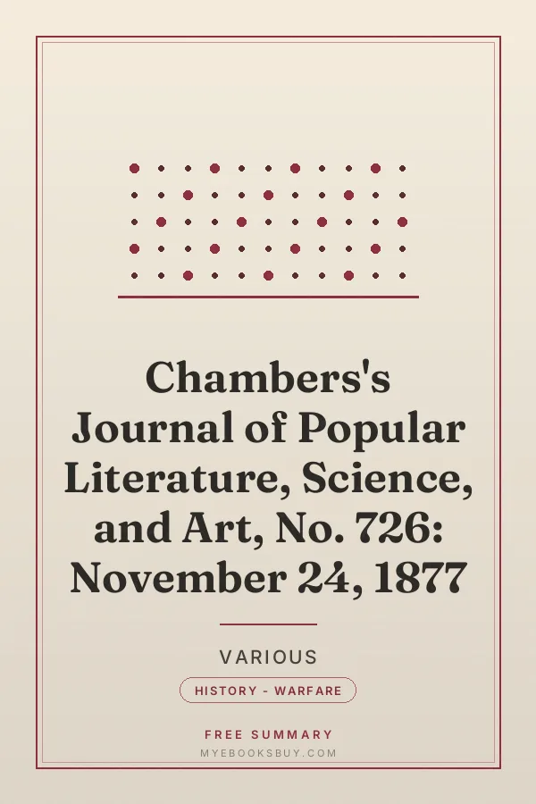 Cover of Chambers's Journal of Popular Literature, Science, and Art, No. 726: November 24, 1877