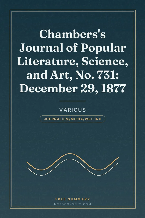 Cover of Chambers's Journal of Popular Literature, Science, and Art, No. 731: December 29, 1877