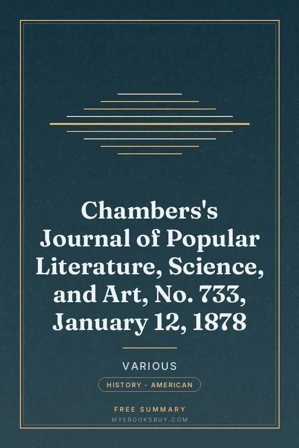 Cover of Chambers's Journal of Popular Literature, Science, and Art, No. 733, January 12, 1878