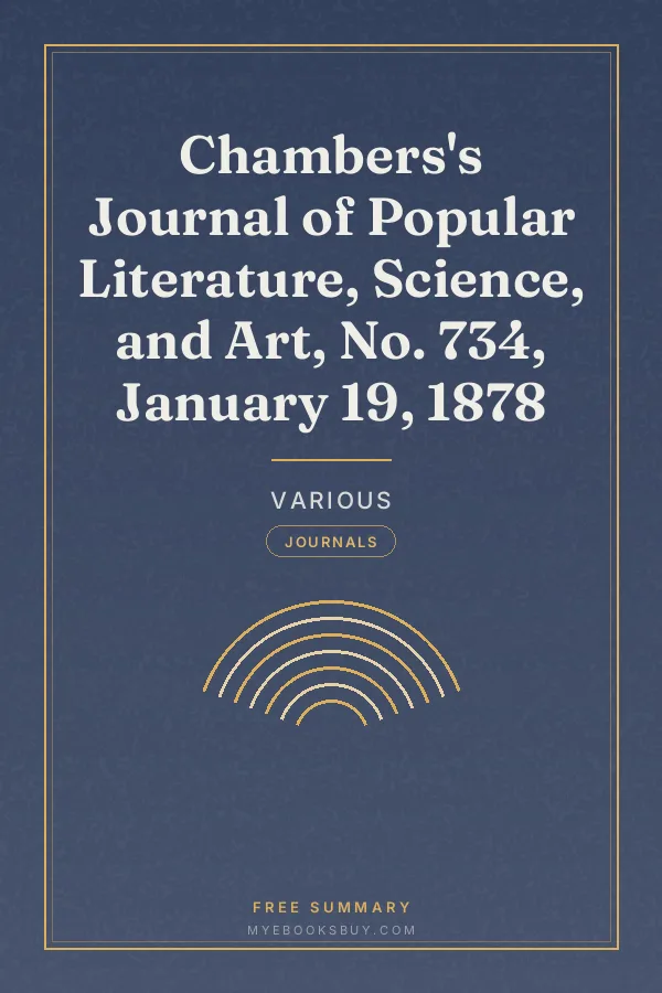 Cover of Chambers's Journal of Popular Literature, Science, and Art, No. 734, January 19, 1878
