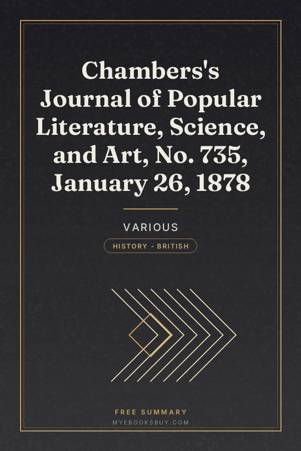 Cover of Chambers's Journal of Popular Literature, Science, and Art, No. 735, January 26, 1878