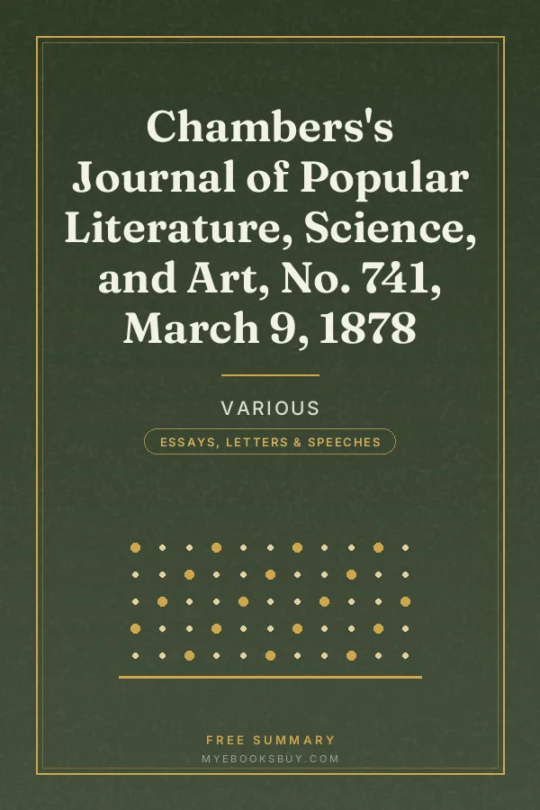 Cover of Chambers's Journal of Popular Literature, Science, and Art, No. 741, March 9, 1878