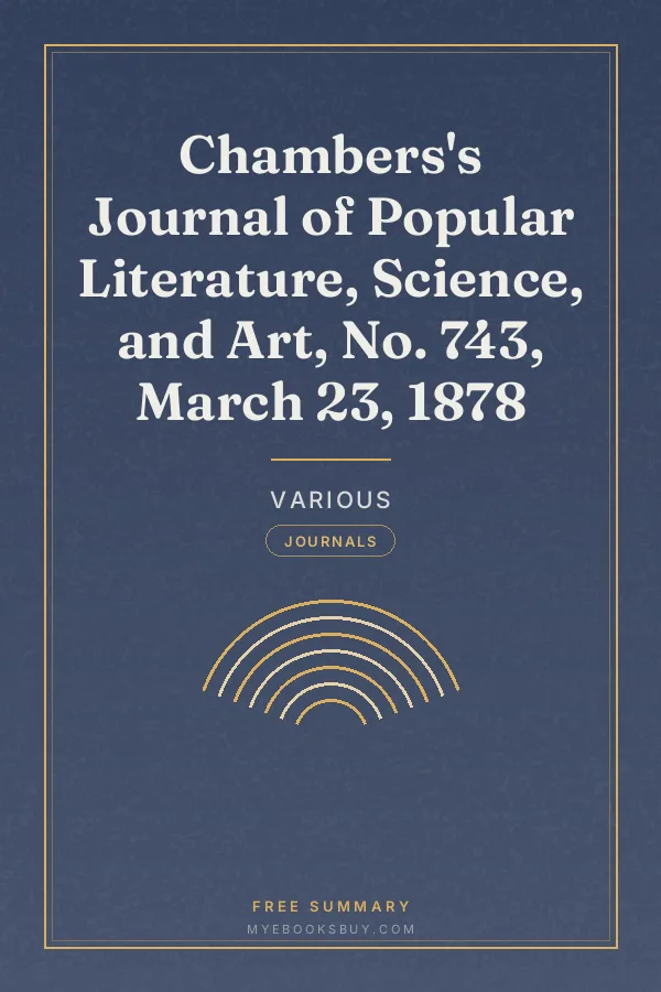 Cover of Chambers's Journal of Popular Literature, Science, and Art, No. 743, March 23, 1878